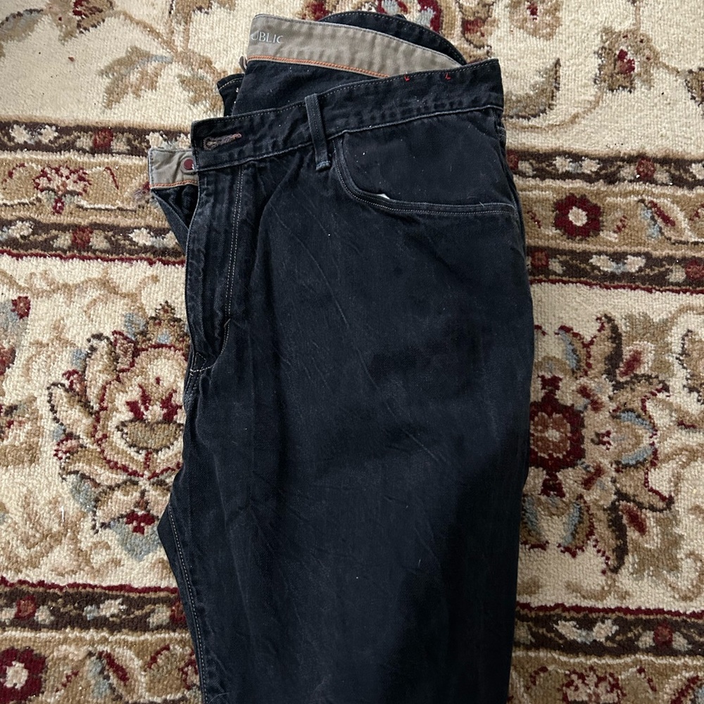 Banana Republic Relaxed Black Jeans with Subtle Stitching